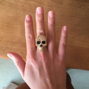 Gorgeous jeweled skull ring